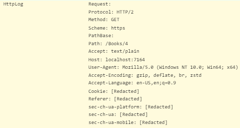 Details of the HTTP Log element