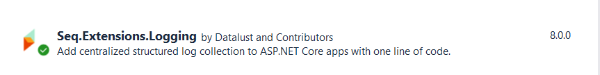 The Seq.Extensions.Logging NuGet package