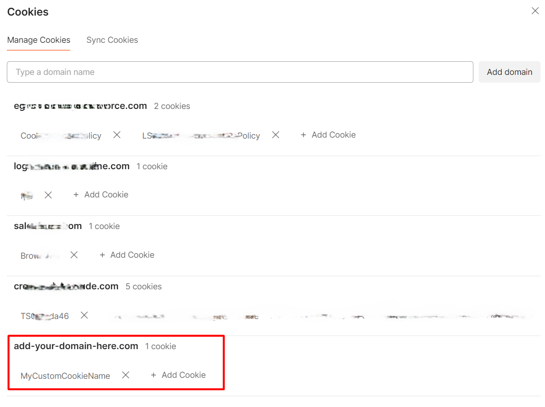 Domain-related cookies in Postman